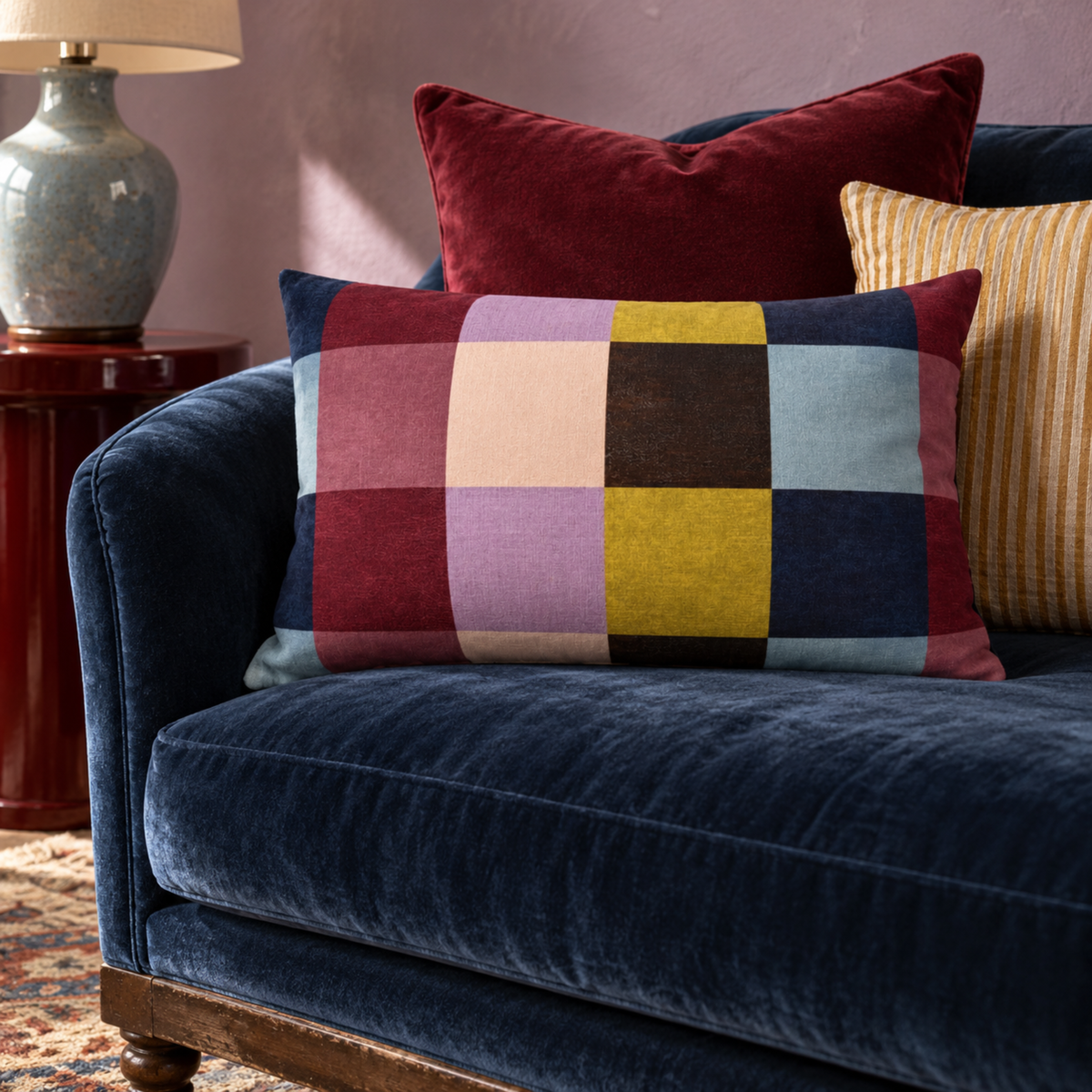 Benny Colorblock Throw Pillow