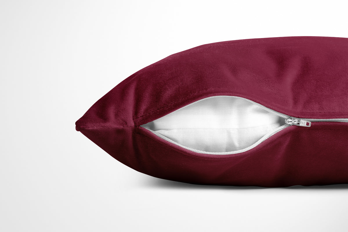Solid Pillow Cover in Burgundy