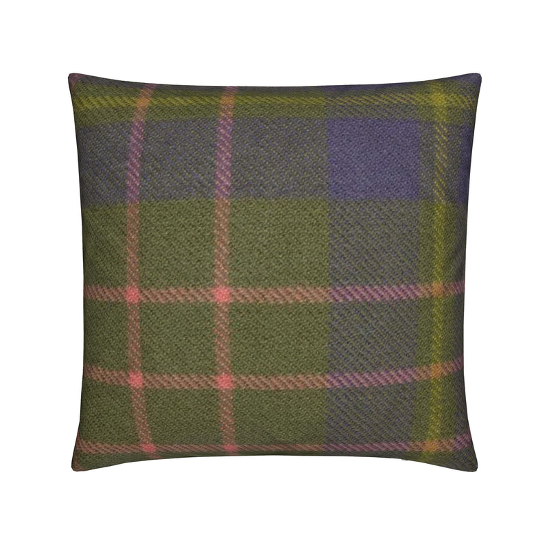 Olive & Plum Plaid Throw Pillow