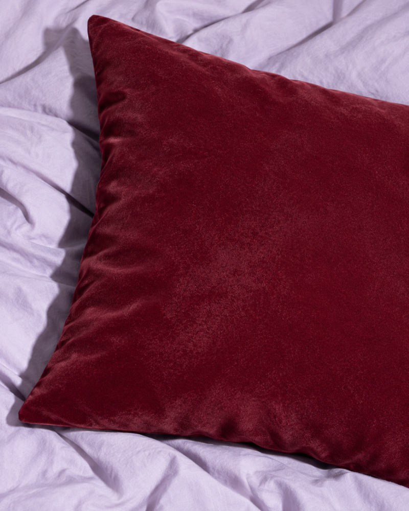 Solid Pillow Cover in Burgundy